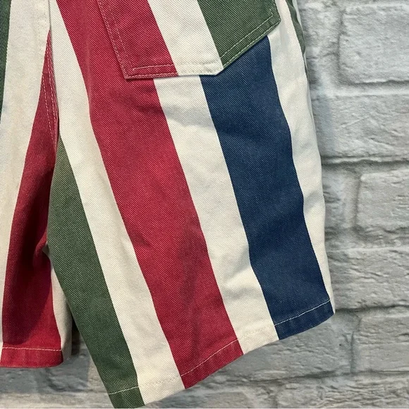 Vintage 80’s 90’s Sotanza Colorblock Stripe Cotton Shorts 26” (7/8) - Picture 6 of 7